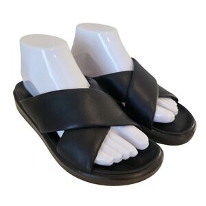 ECCO Flowt Lx Womens Leather Crisscross Strap Slide Sandals EU 38, US 7